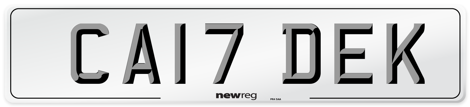 CA17 DEK Number Plate from New Reg